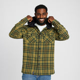 JOURNEY THROUGH HOODED FLANNEL - GREEN
