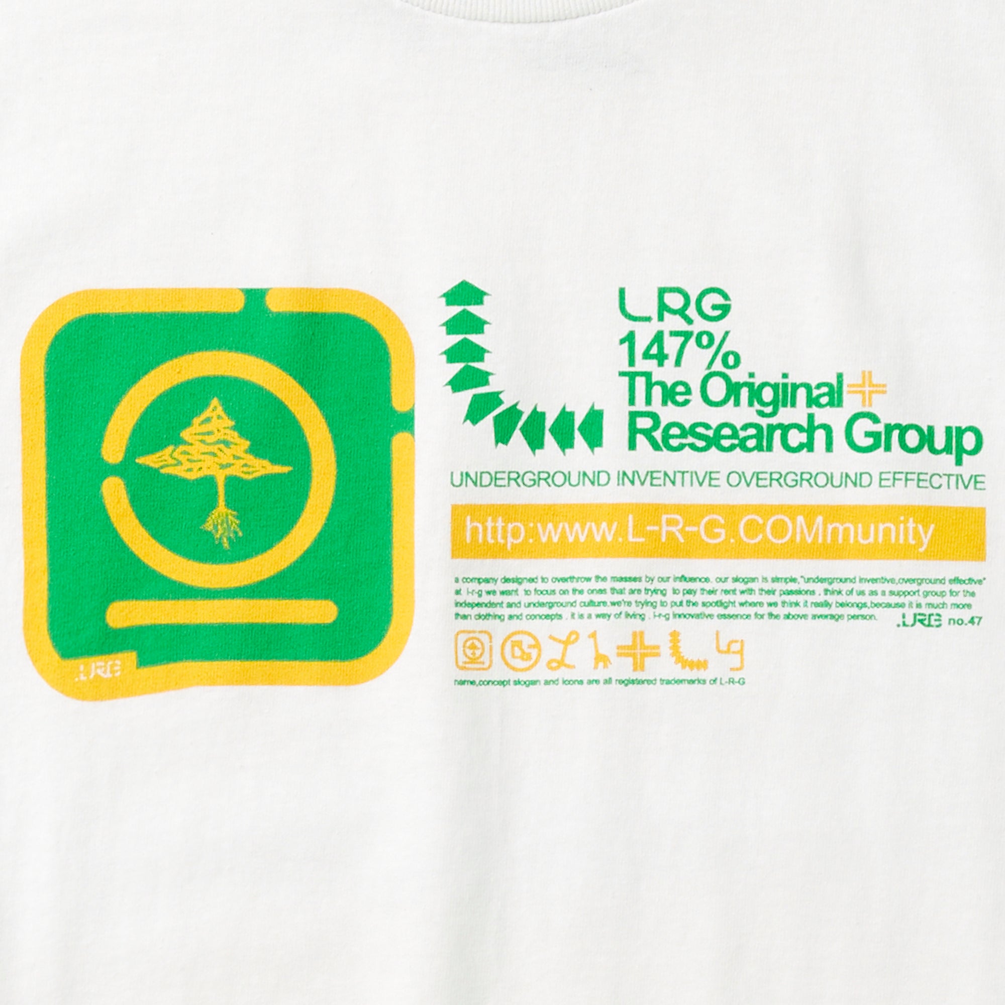 LRG 147 ORIGINAL RESEARCH TEE WHITE LRG Clothing