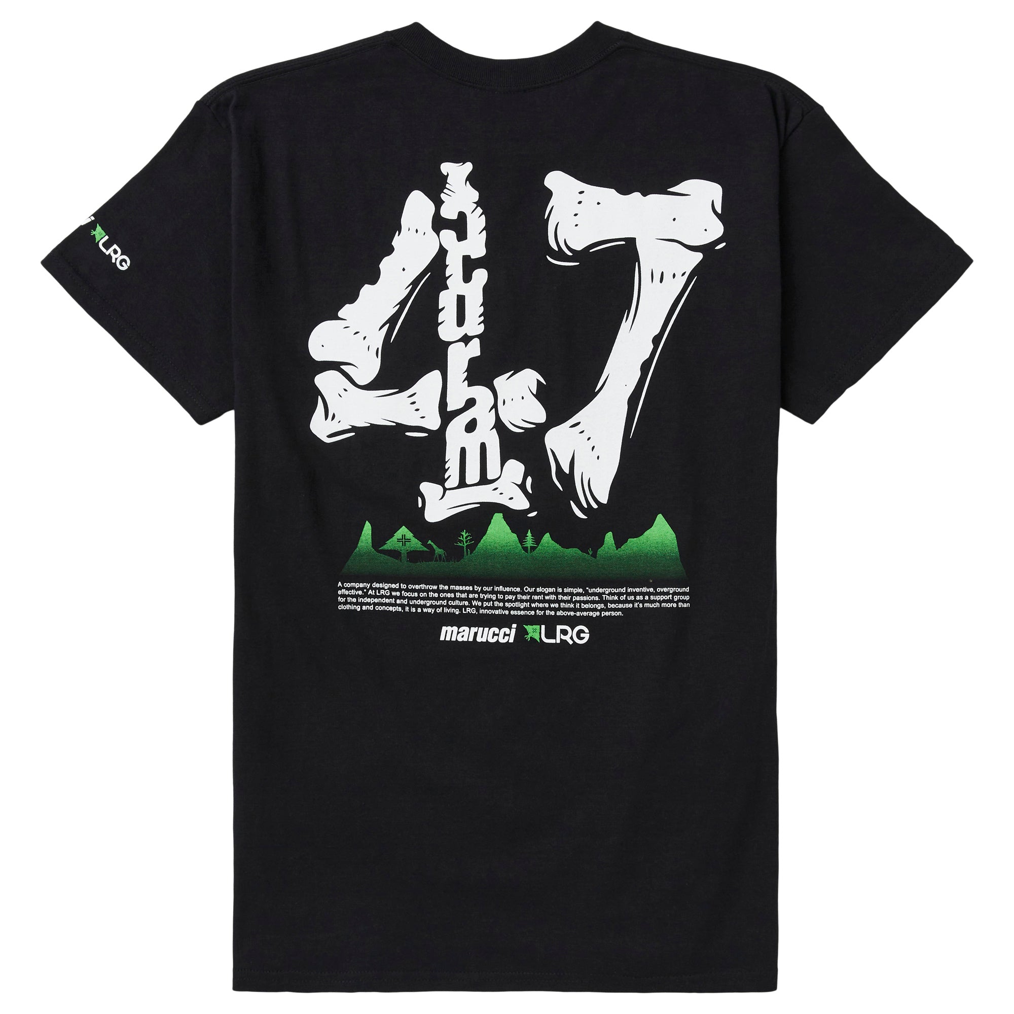 marucci x lrg monogram bones tee - black