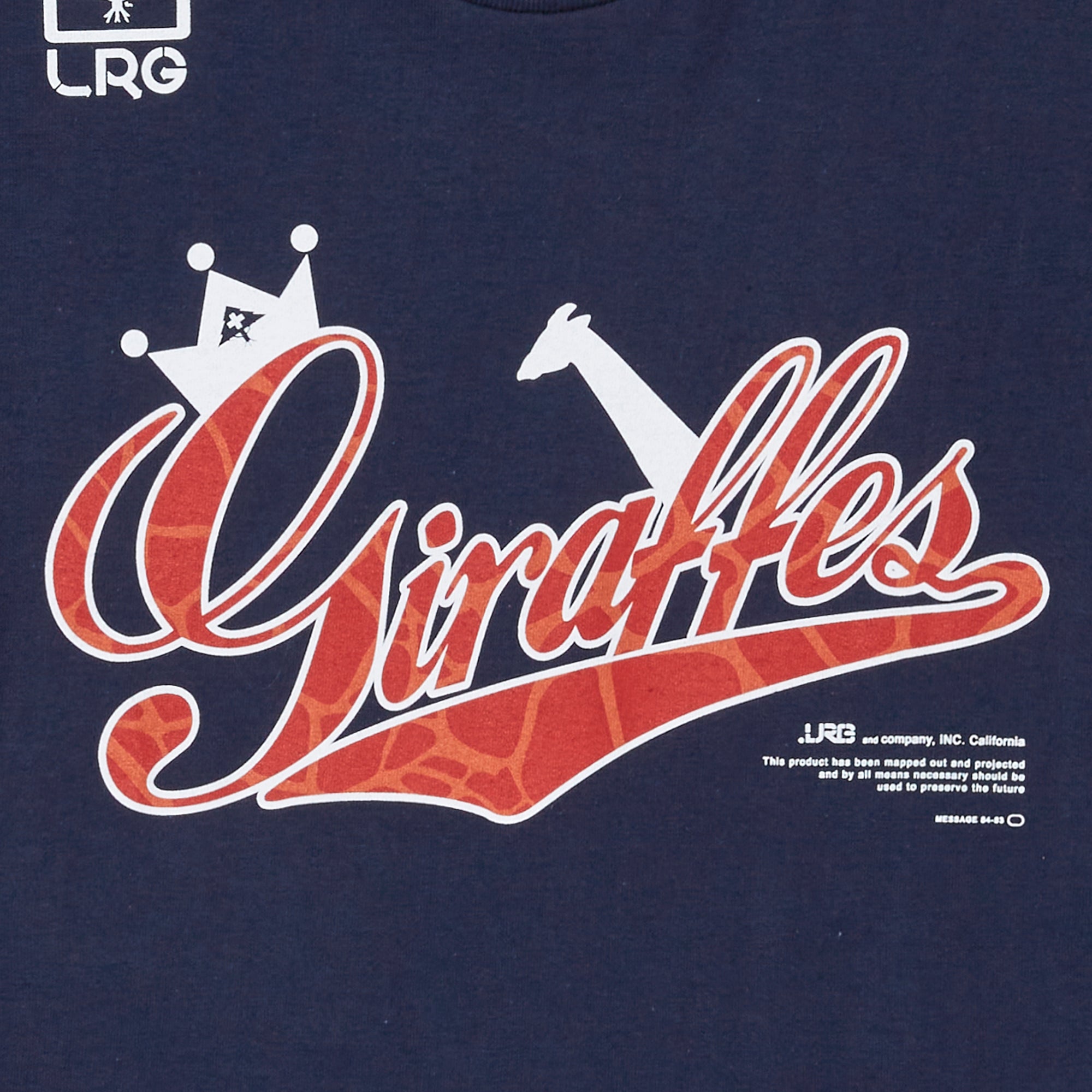 LRG TEAM GIRAFFES TEE NAVY