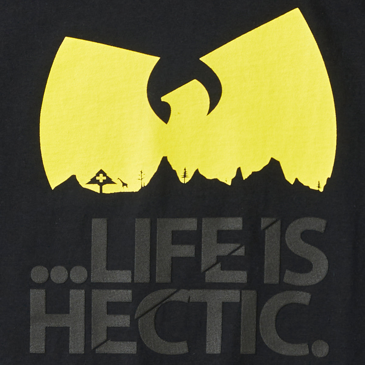 WU TANG X LRG LIFE IS HECTIC TEE - BLACK