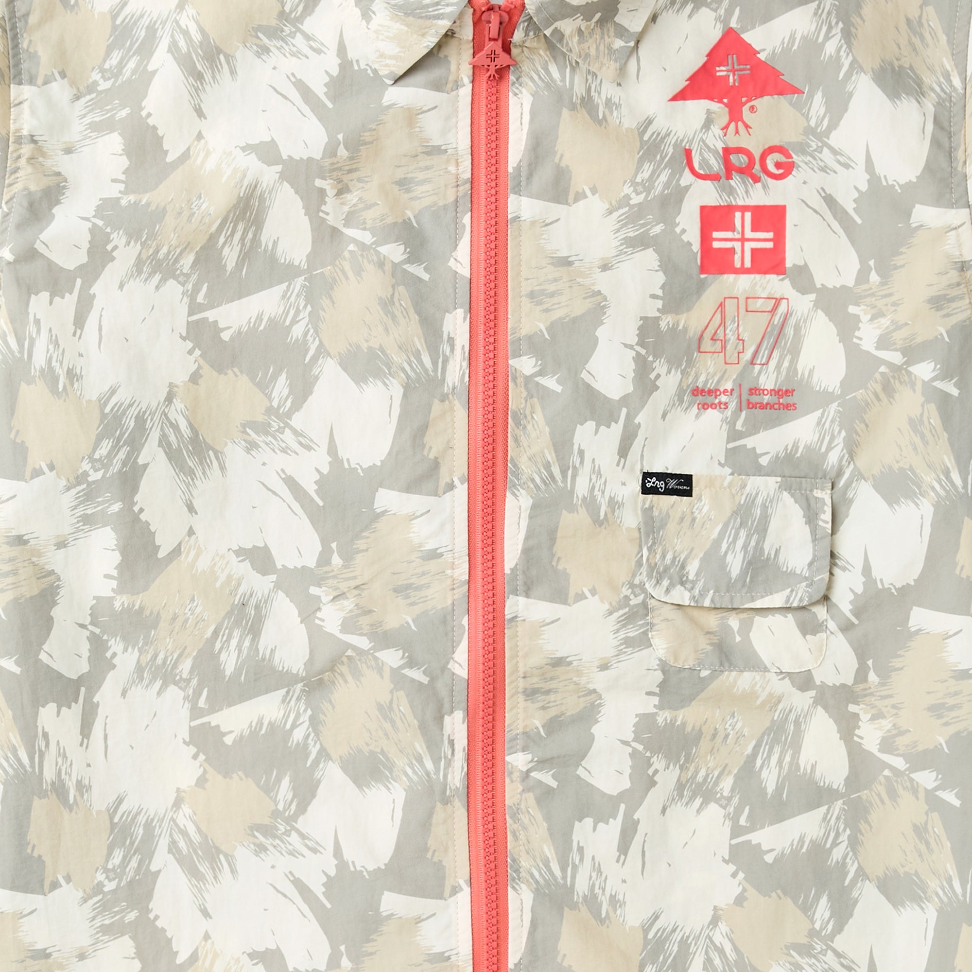 BRUSH UP CAMO ZIP WOVEN - CREAM | LRG Clothing