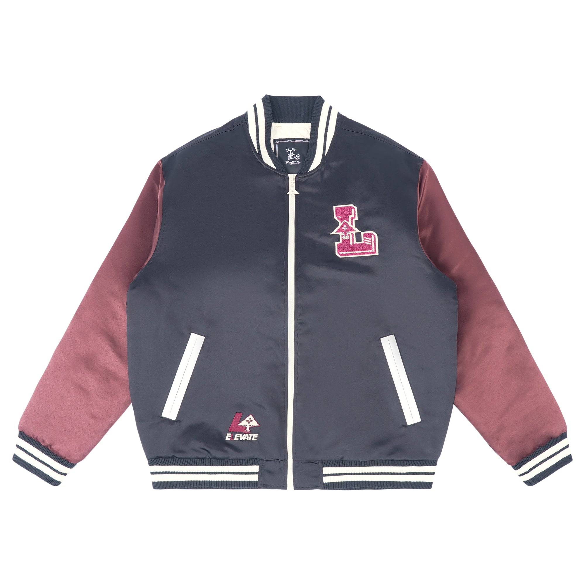 LRG LETTERMAN SATIN BOMBER Black | LRG Clothing