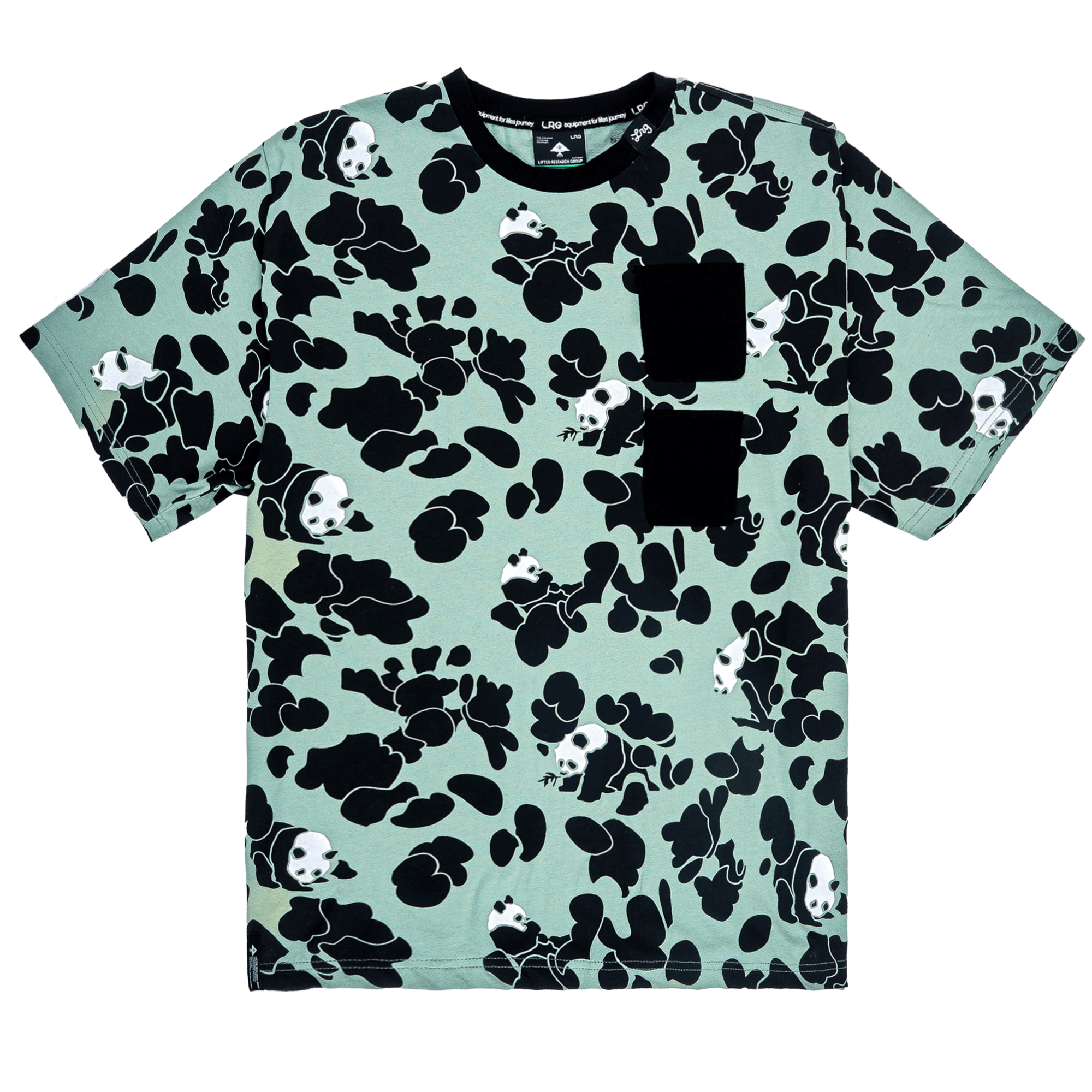 XL GRINDLODGE x LOV S/S フルカラーTEE 刺繍 PANDA LEGACY SS KNIT Sage | LRG Clothing