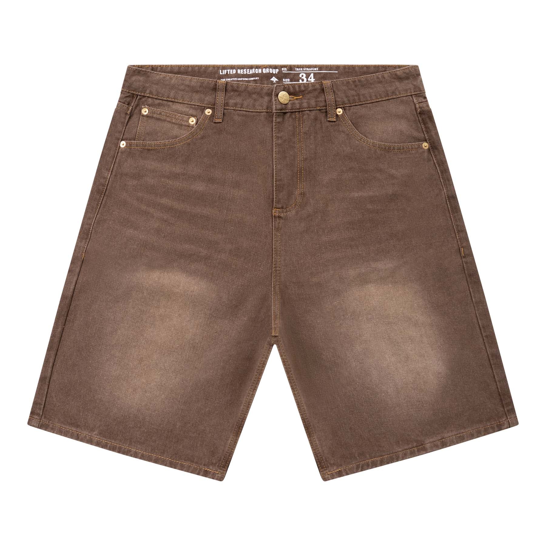 AURALEE【faded brown denim shorts】 ROOTS SCHOOL DENIM SHORT - COFFEE WASH | LRG Clothing
