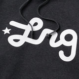 LIFTED SCRIPT PULLOVER HOODIE - CHARCOAL HEATHER
