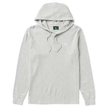 SYCAMORE THERMAL HOODED HENLEY - GREY HEATHER