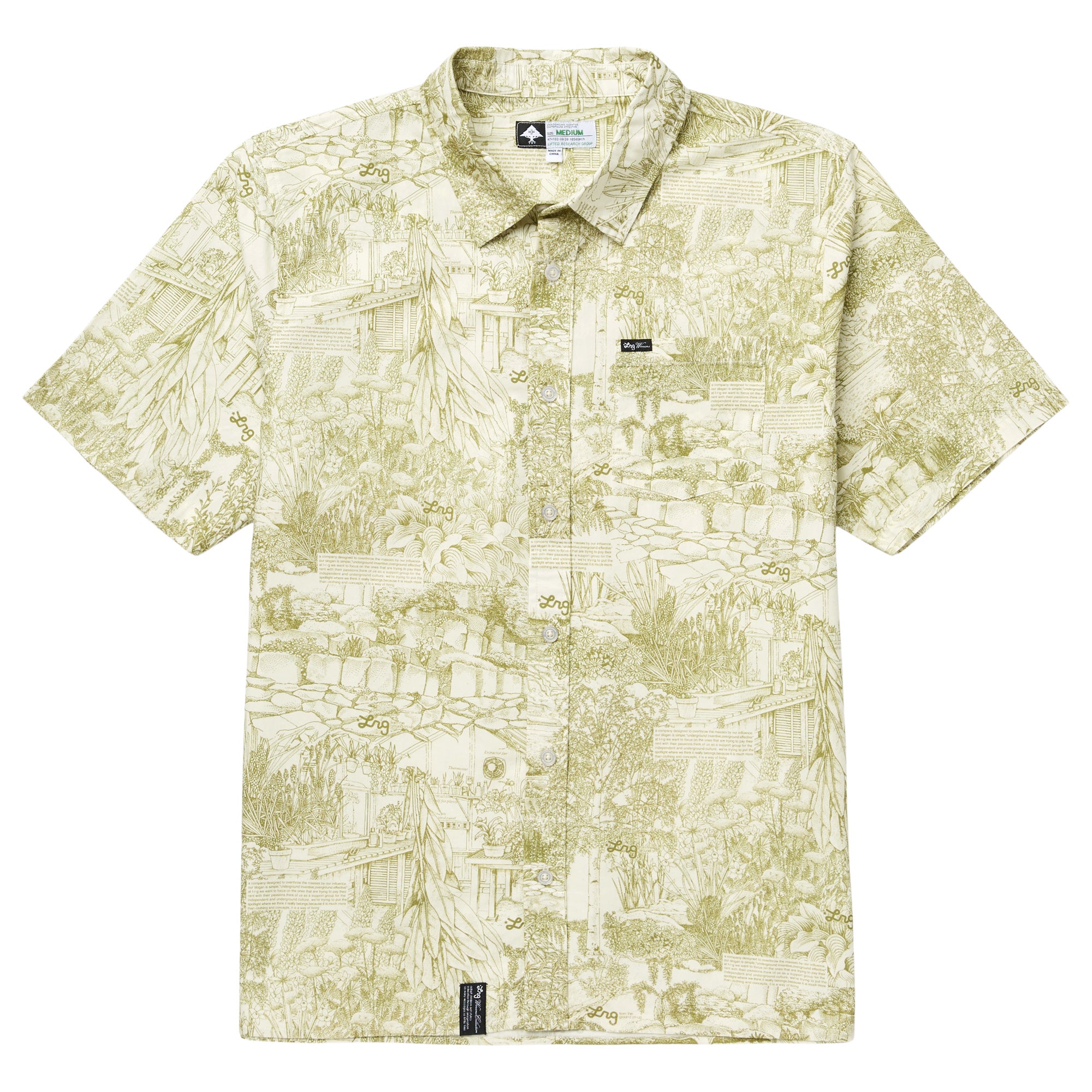 PODIUM Woven Short Sleeve Button-up Shirt