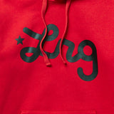 LIFTED SCRIPT PULLOVER HOODIE - RED