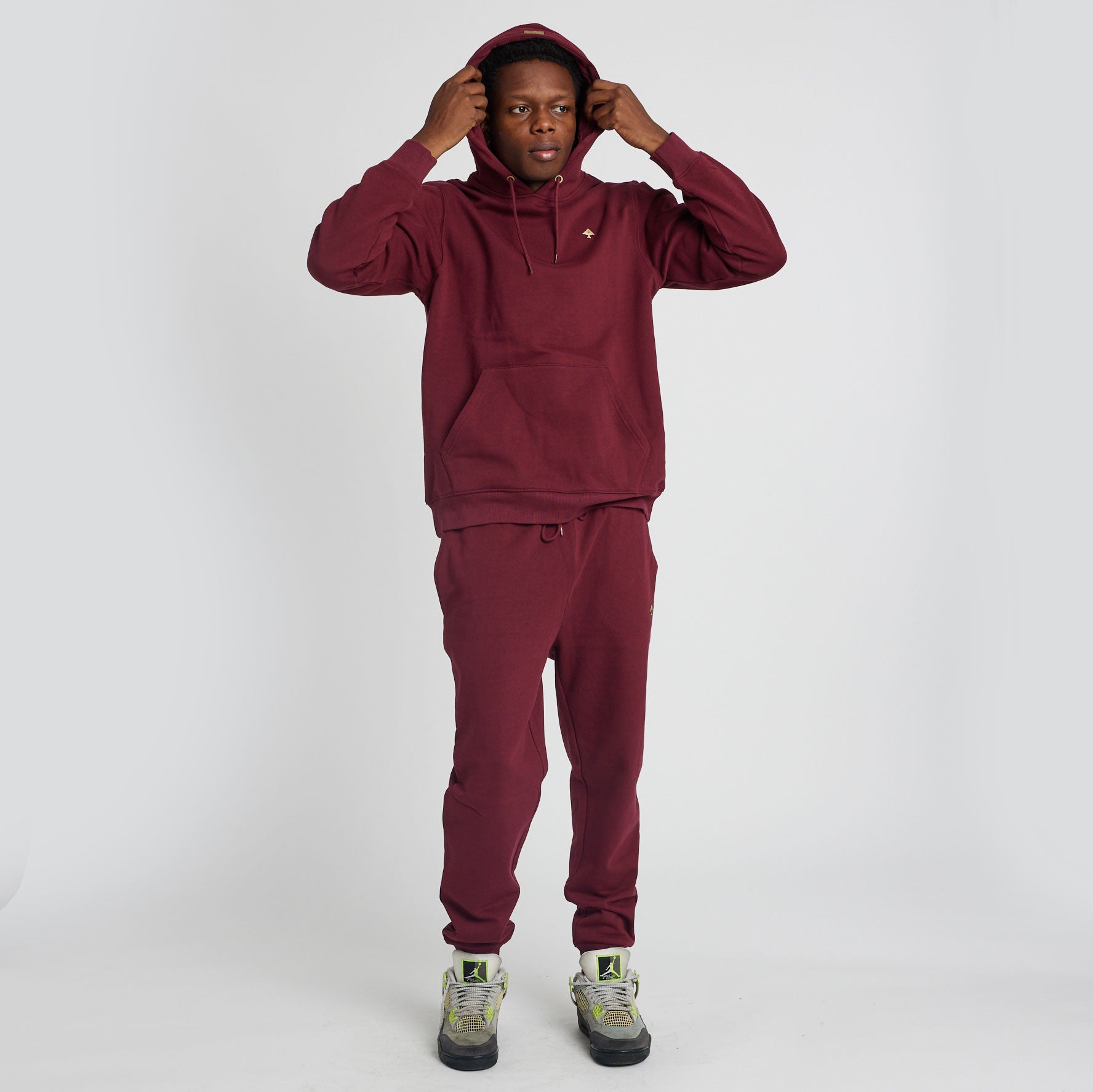 LRG NOTHING BUT GOLD JOGGER SWEATPANTS - BURGUNDY