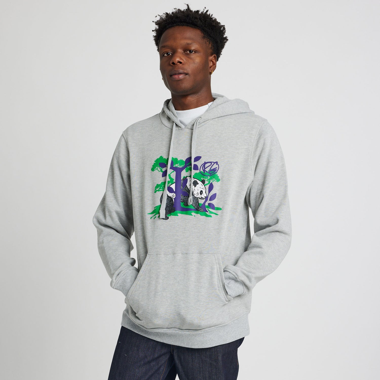 PANDA SCOUT L PULLOVER HOODIE - GREY HEATHER