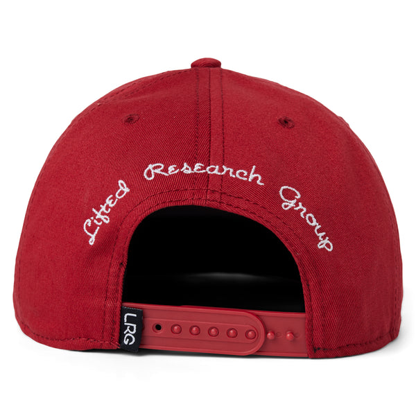 LEAFY L CYCLE SNAPBACK HAT - RED