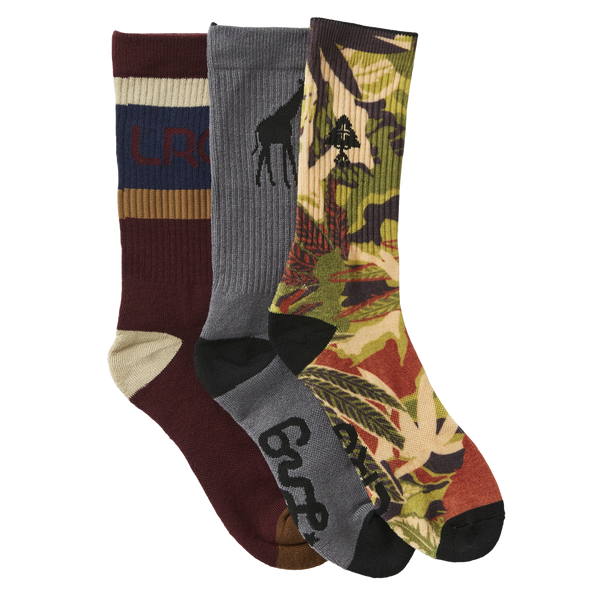 LEAVES SOCK 3 PACK - MULTI