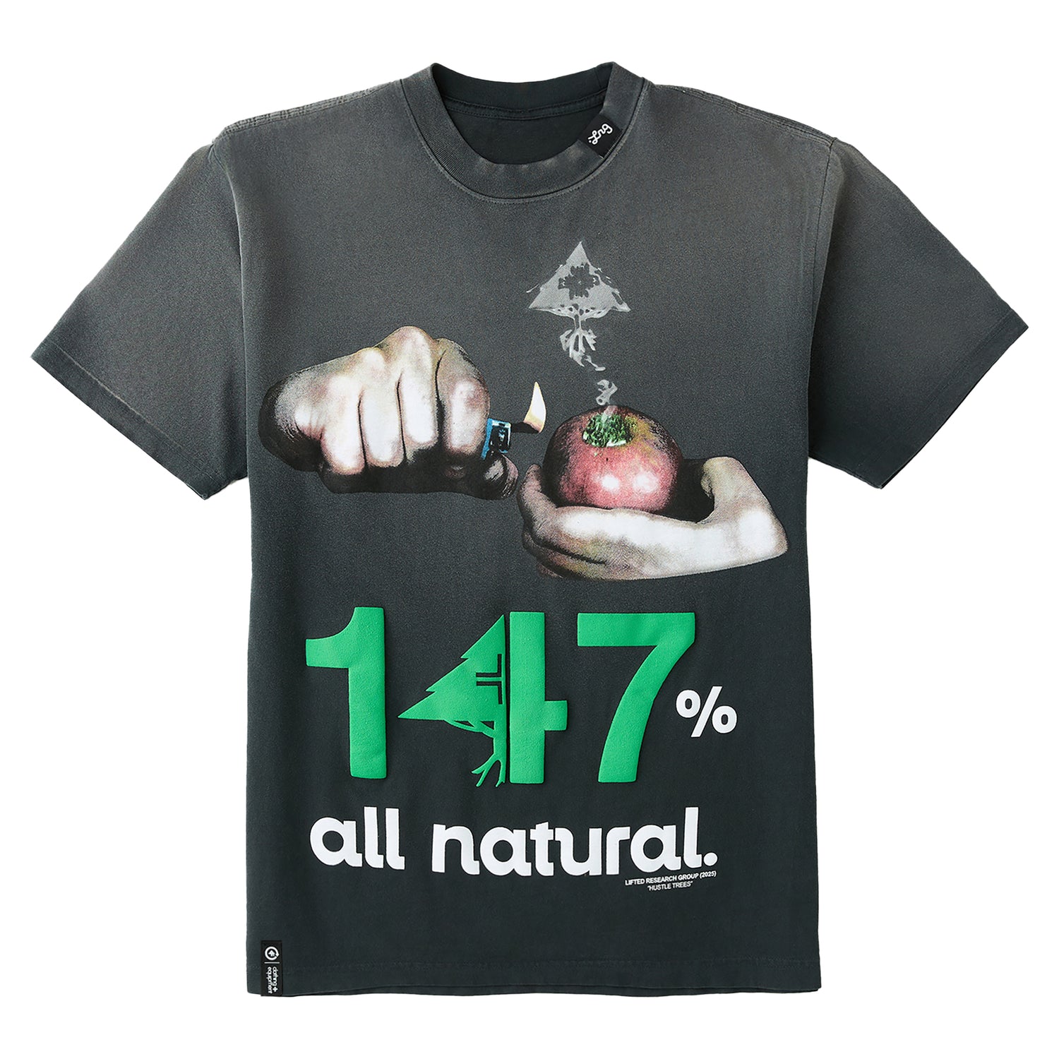 147% ALL NATURAL TEE BLACK