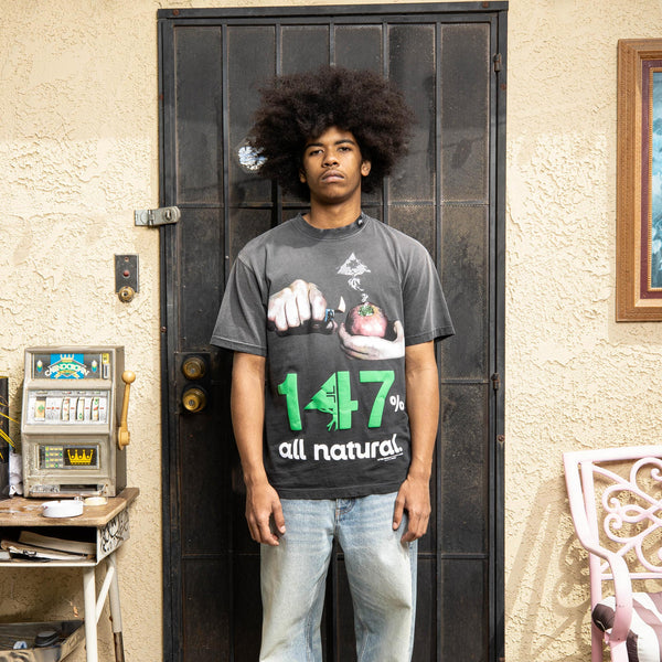 147% ALL NATURAL TEE - BLACK