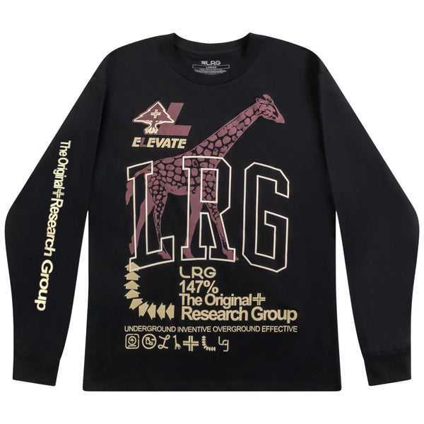 TRACK AND FEEL VARSITY L/S TEE - BLACK