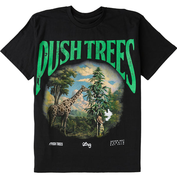 PUSH TREE GIRAFFE TEE - BLACK