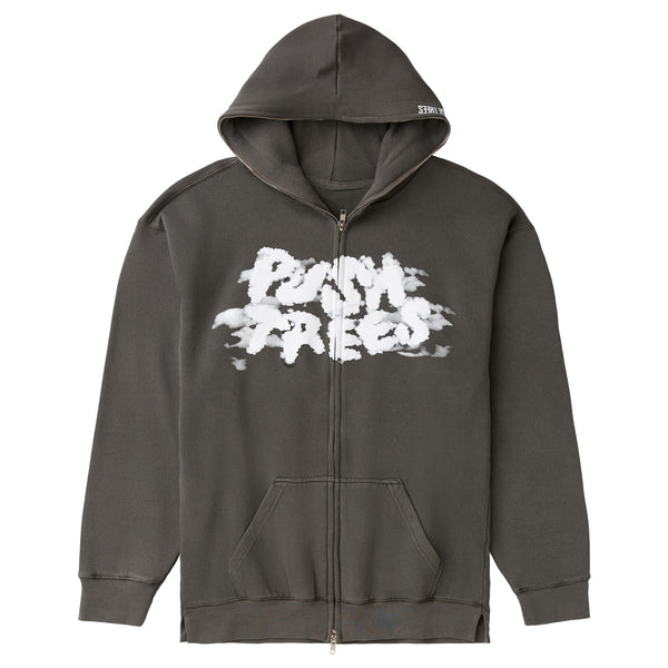 PUSH TREES FARM FULL ZIP HOODIE - BLACK PIGMENT