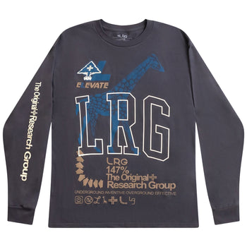 TRACK AND FEEL VARSITY L/S TEE - CHARCOAL