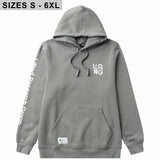 STACKED MULTI PULLOVER HOODIE - CHARCOAL