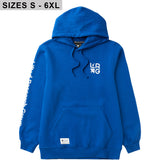 STACKED MULTI PULLOVER HOODIE - COBALT