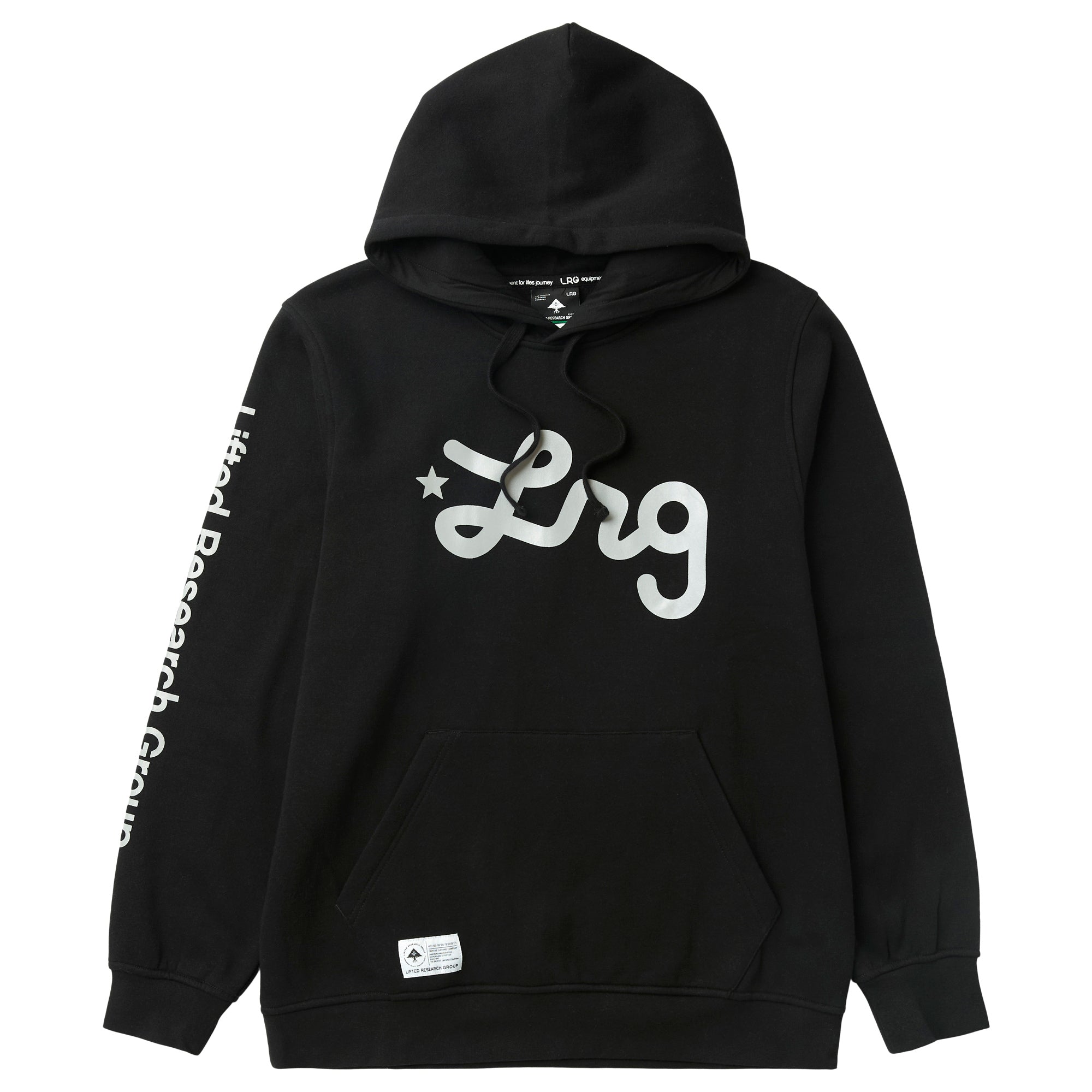 LRG REFLECTIVE LIFTED SCRIPT PULLOVER HOODIE - BLACK | LRG Clothing