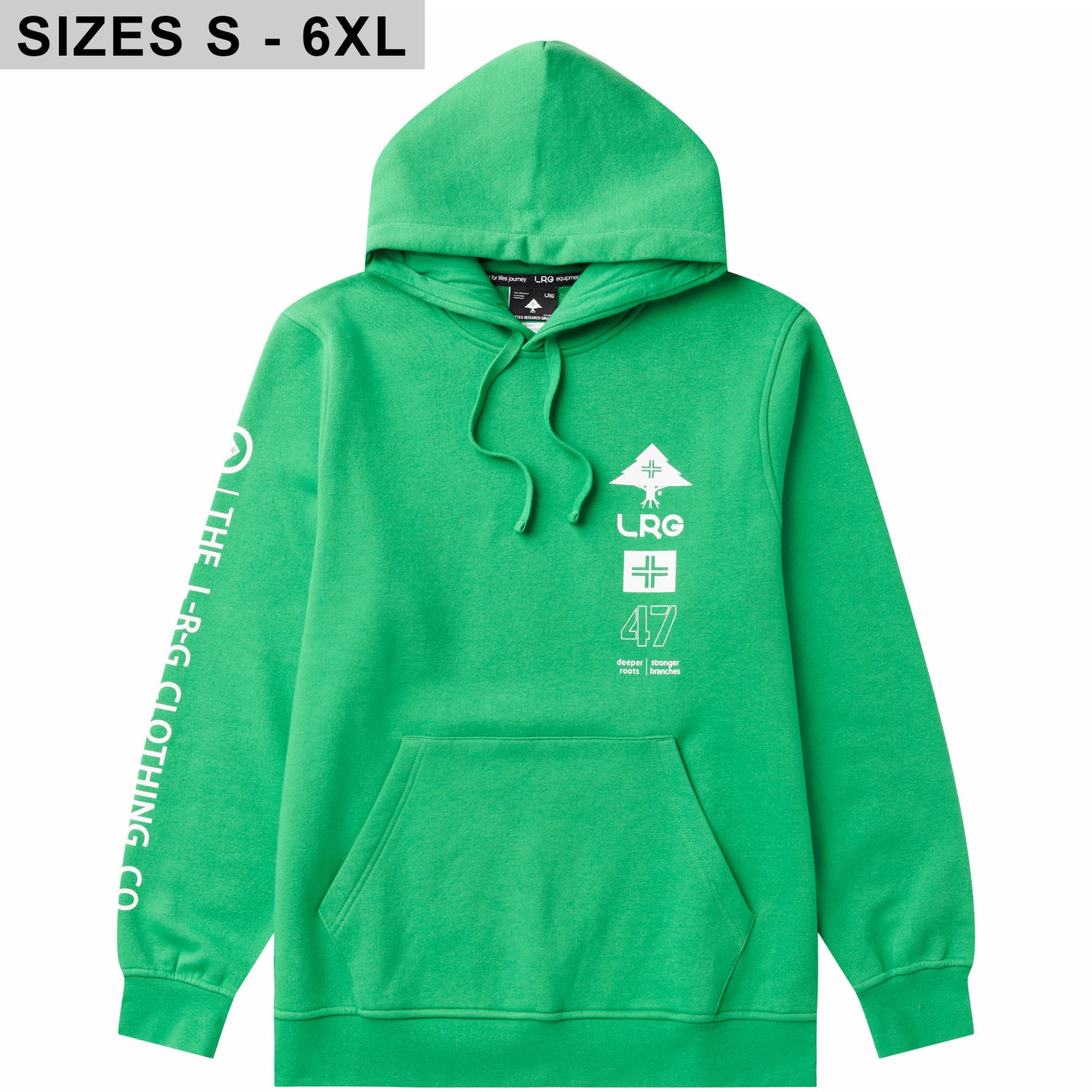 STRONGER BRANCHES PULLOVER HOODIE - KELLY GREEN