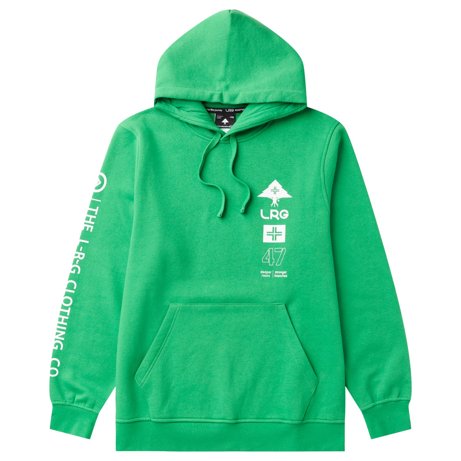 STRONGER BRANCHES PULLOVER HOODIE - KELLY GREEN