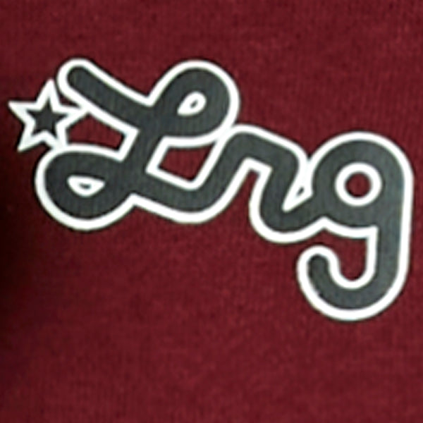 SCRIPT FULL ZIP HOODIE - BURGUNDY