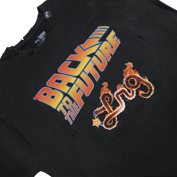 BACK IN TIME TEE - DISTRESSED BLACK