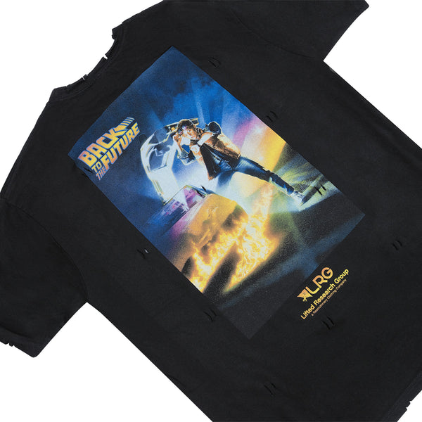 BACK IN TIME TEE - DISTRESSED BLACK