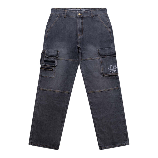 CREATIVE LIFE DENIM CARGO - GREY WASH