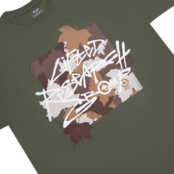 LIFTED LEAF TEE - MILITARY GREEN