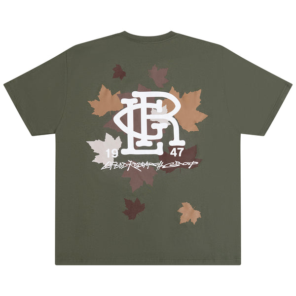 LIFTED LEAF TEE - MILITARY GREEN