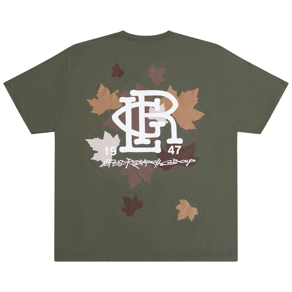 LIFTED LEAF TEE - MILITARY GREEN