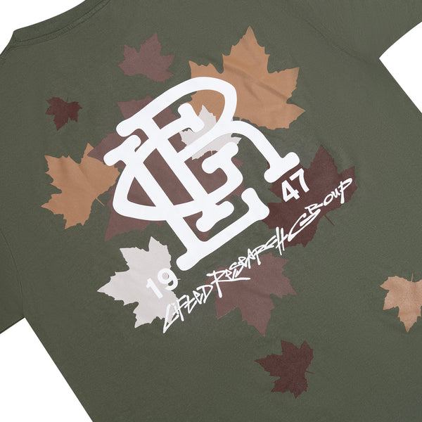 LIFTED LEAF TEE - MILITARY GREEN