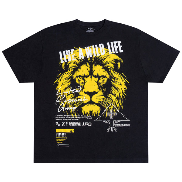 WE WILD LION TEE - BLACK