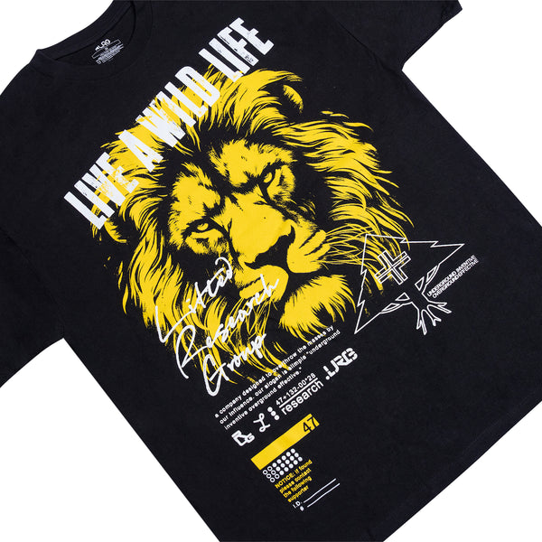 WE WILD LION TEE - BLACK