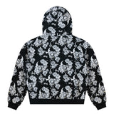 SKULL UTOPIA ZIP SWEATSHIRT - BLACK