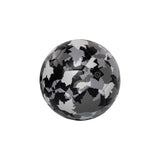 Camouflage-patterned ball on a white background