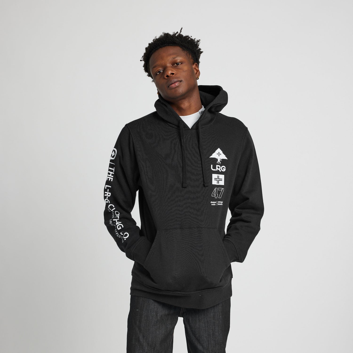 4700 EFFECTIVE 47 BRANCHES PULLOVER HOODIE - BLACK