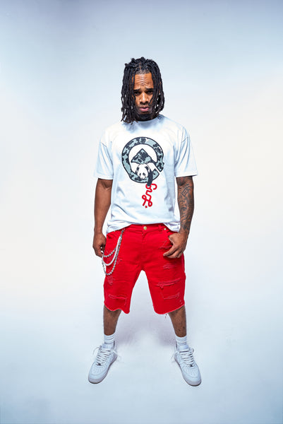 REAPER DENIM SHORTS - RED