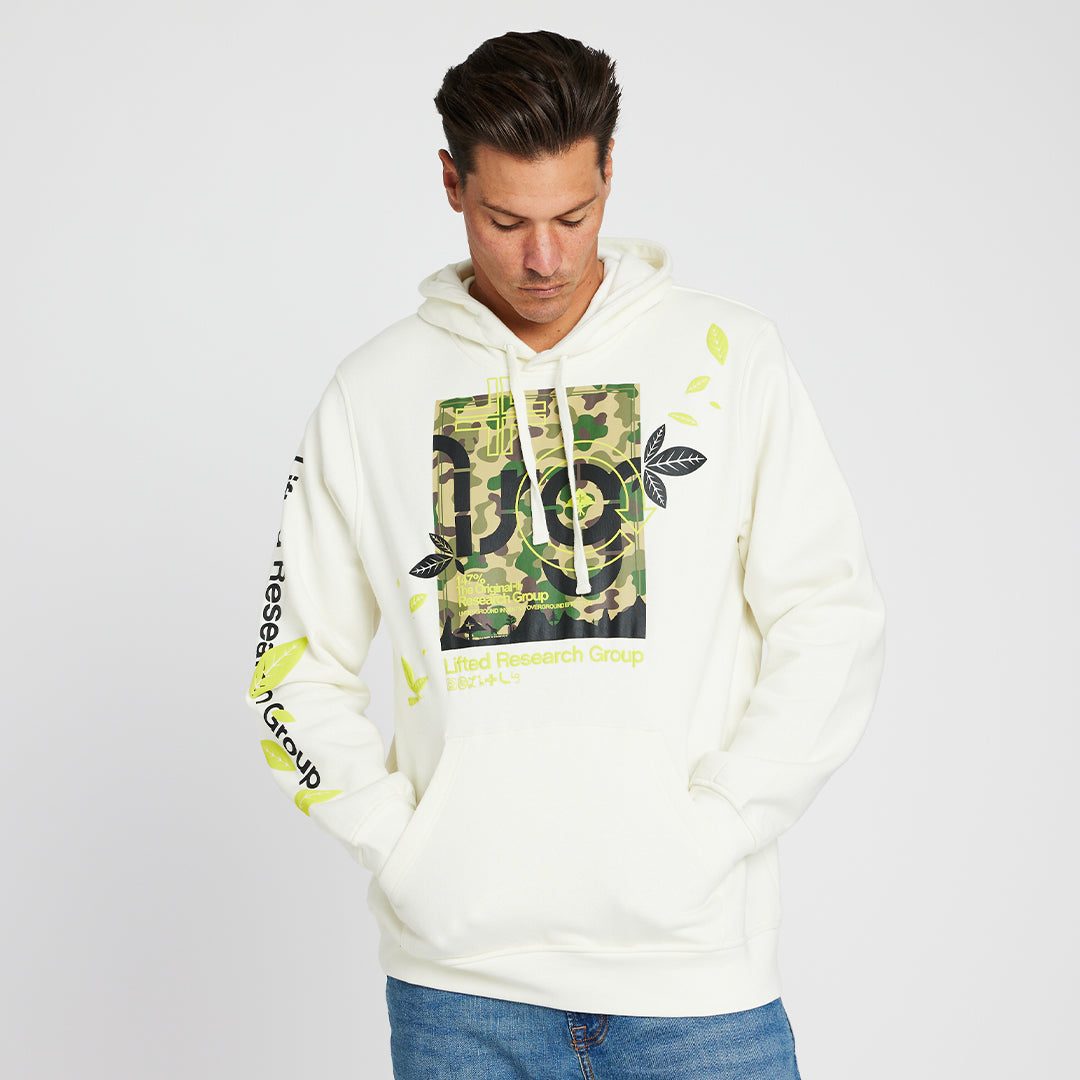 BOX LEAVES PULLOVER HOODIE - WHITE