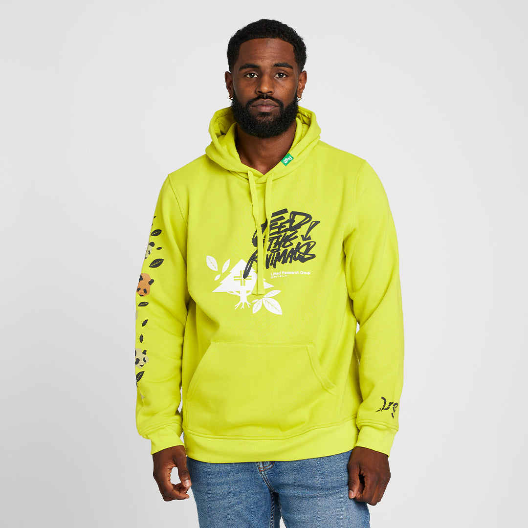 LRG FEED THE ANIMALS PULLOVER HOODIE - SAFETY GREEN | LRG Clothing