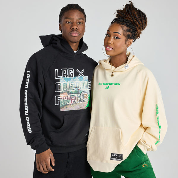 DOEDOE FARMS X LRG EAT WHAT YOU GROW HOODIE - OFF WHITE