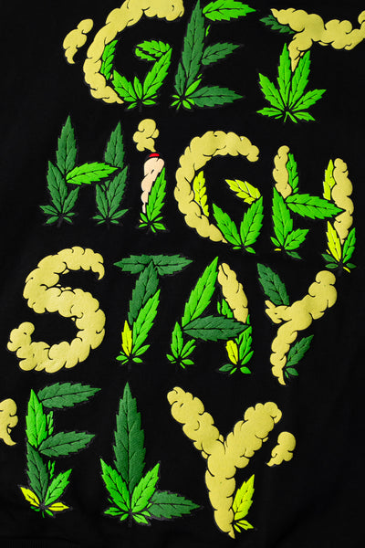 HUSTLE THESE TREES HOODY - BLACK