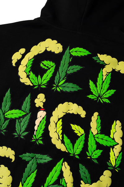 HUSTLE THESE TREES HOODY - BLACK