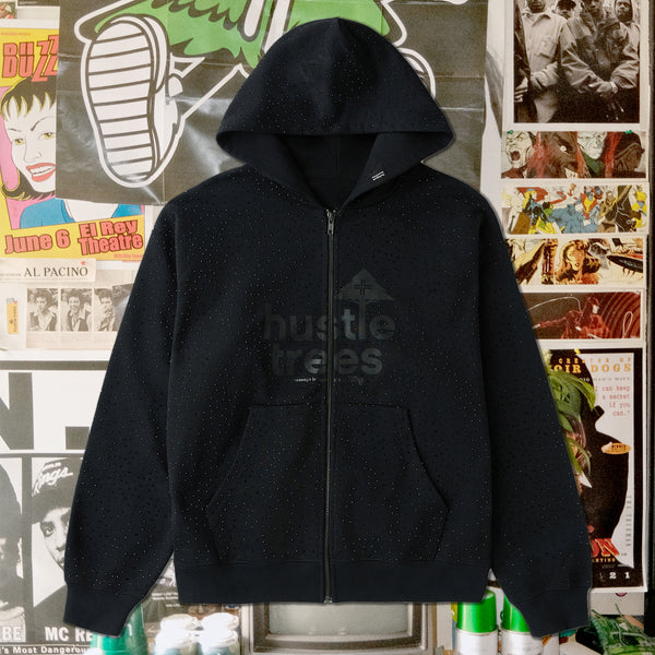 HUSTLE TREES LOGO ZIP HOODIE