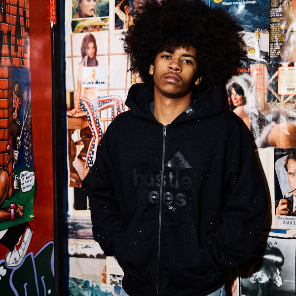 HUSTLE TREES LOGO ZIP HOODIE