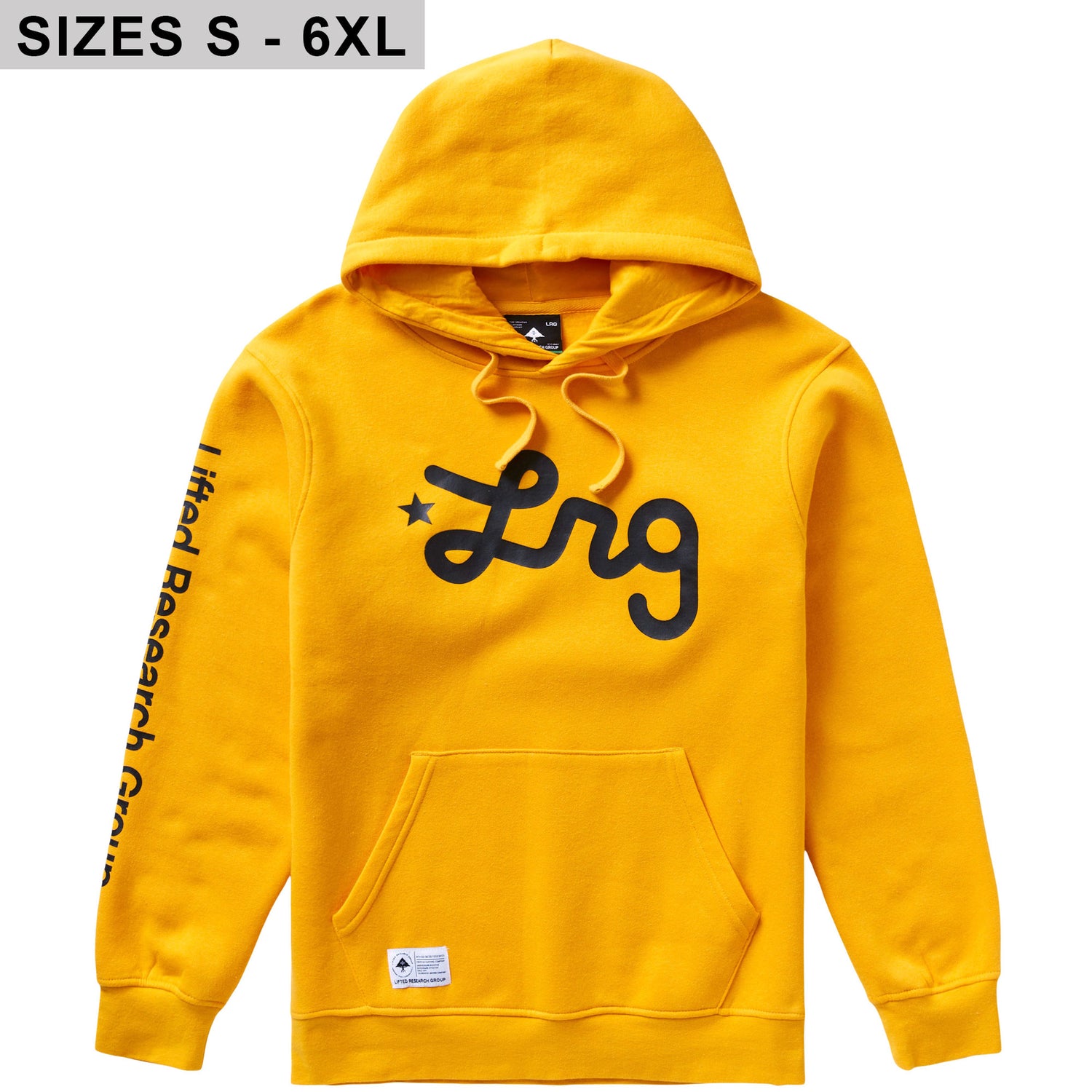 LIFTED SCRIPT PULLOVER HOODIE - GOLD